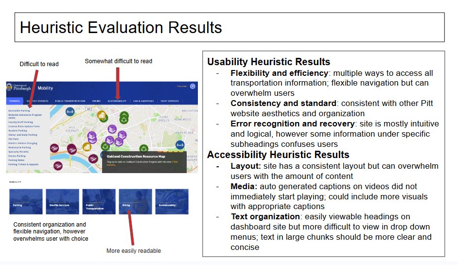 Our heuristic and accessibility heuristic evaluation results