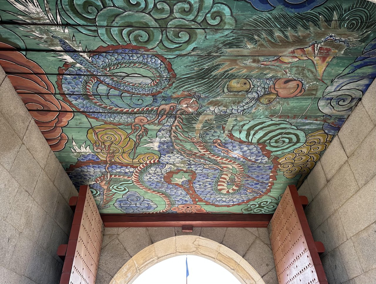 The ceiling of a room in Suwon Hwaseong Fortress