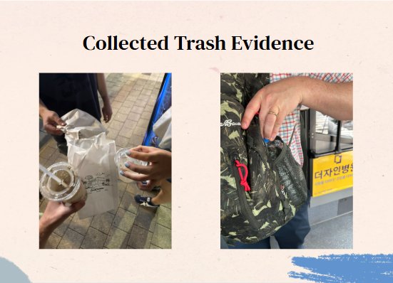 Evidence of the lack of trashcans