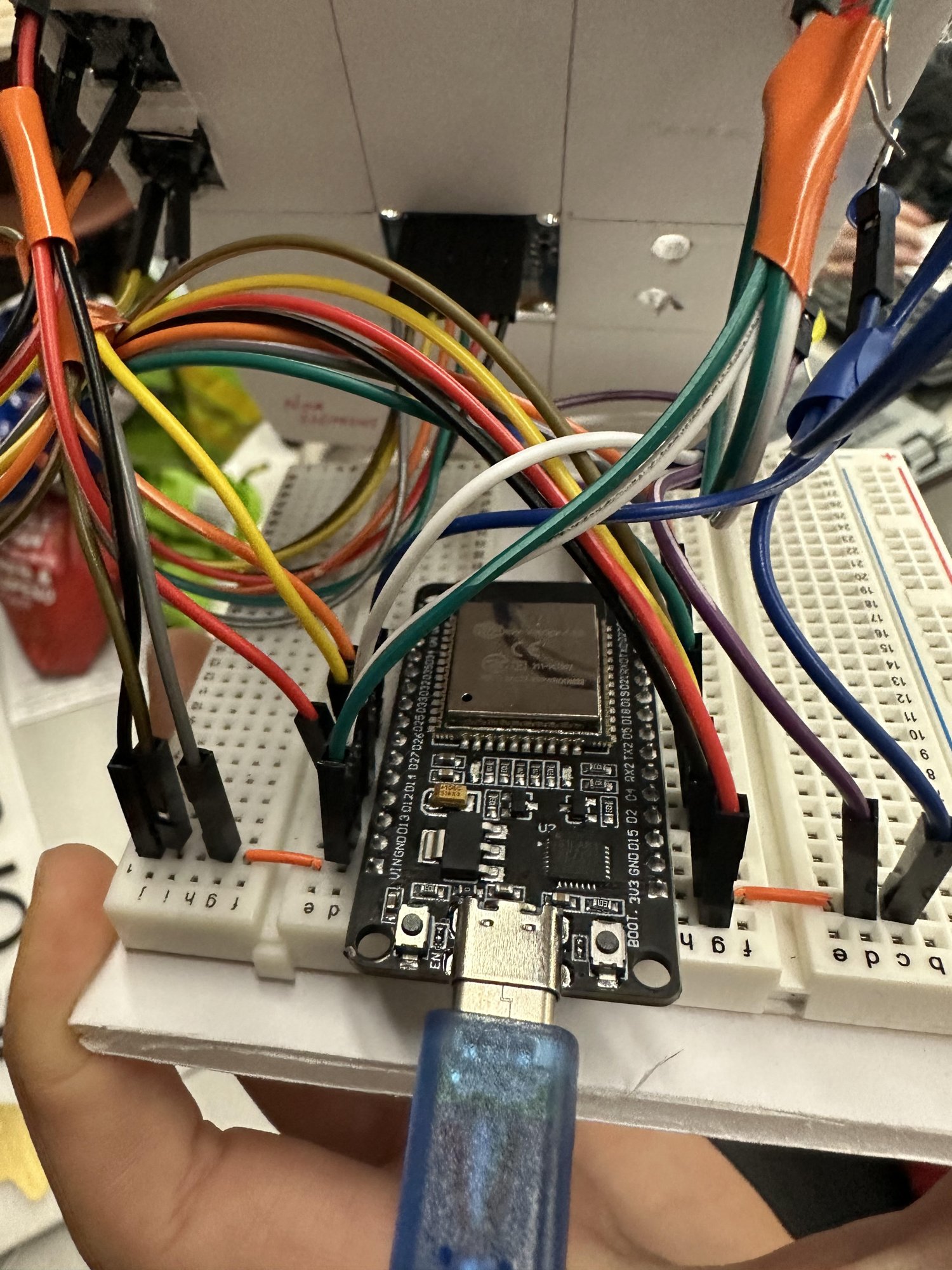 Mess of wires that inspired the PCB idea