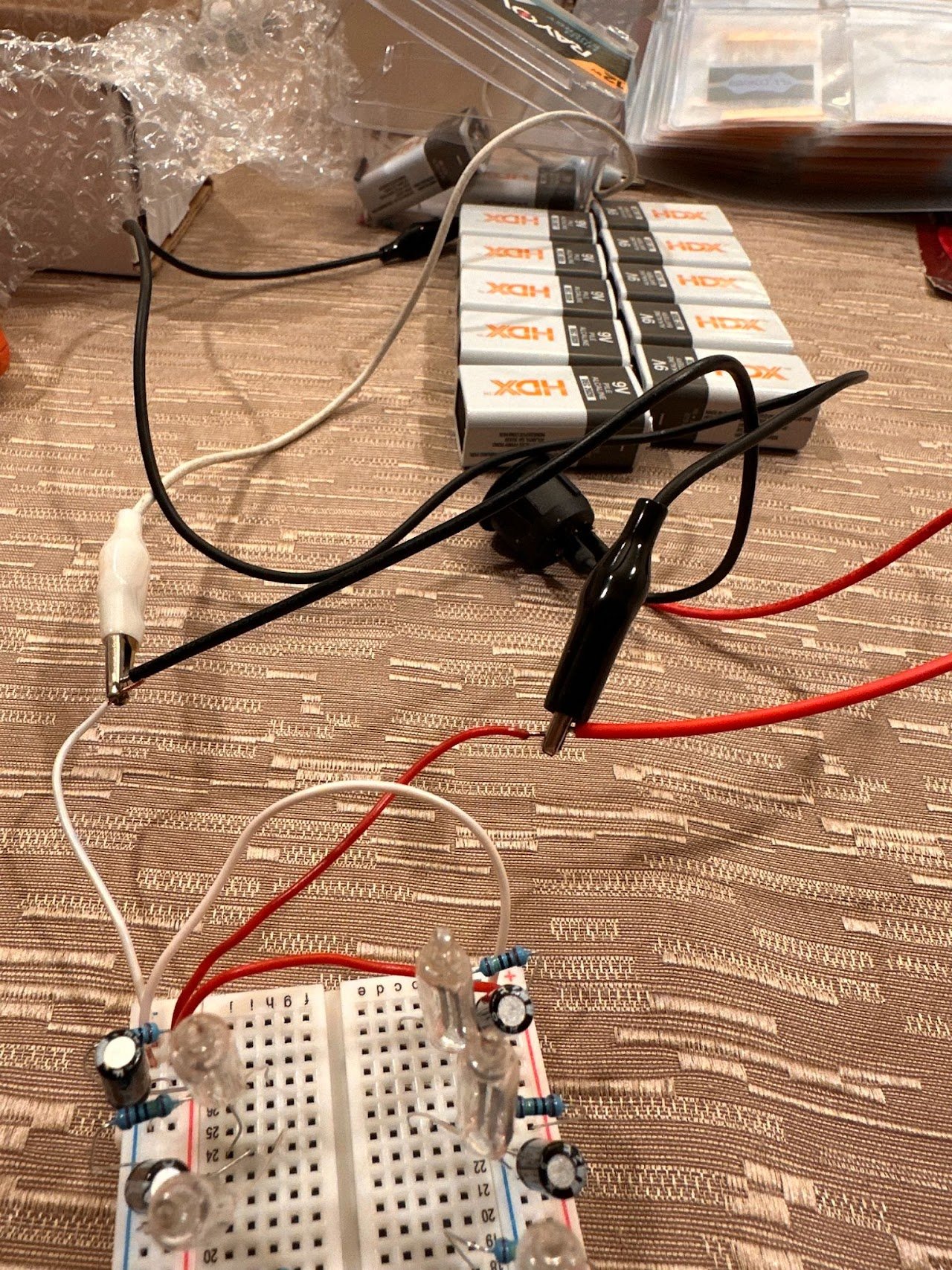 Moments before short circuit