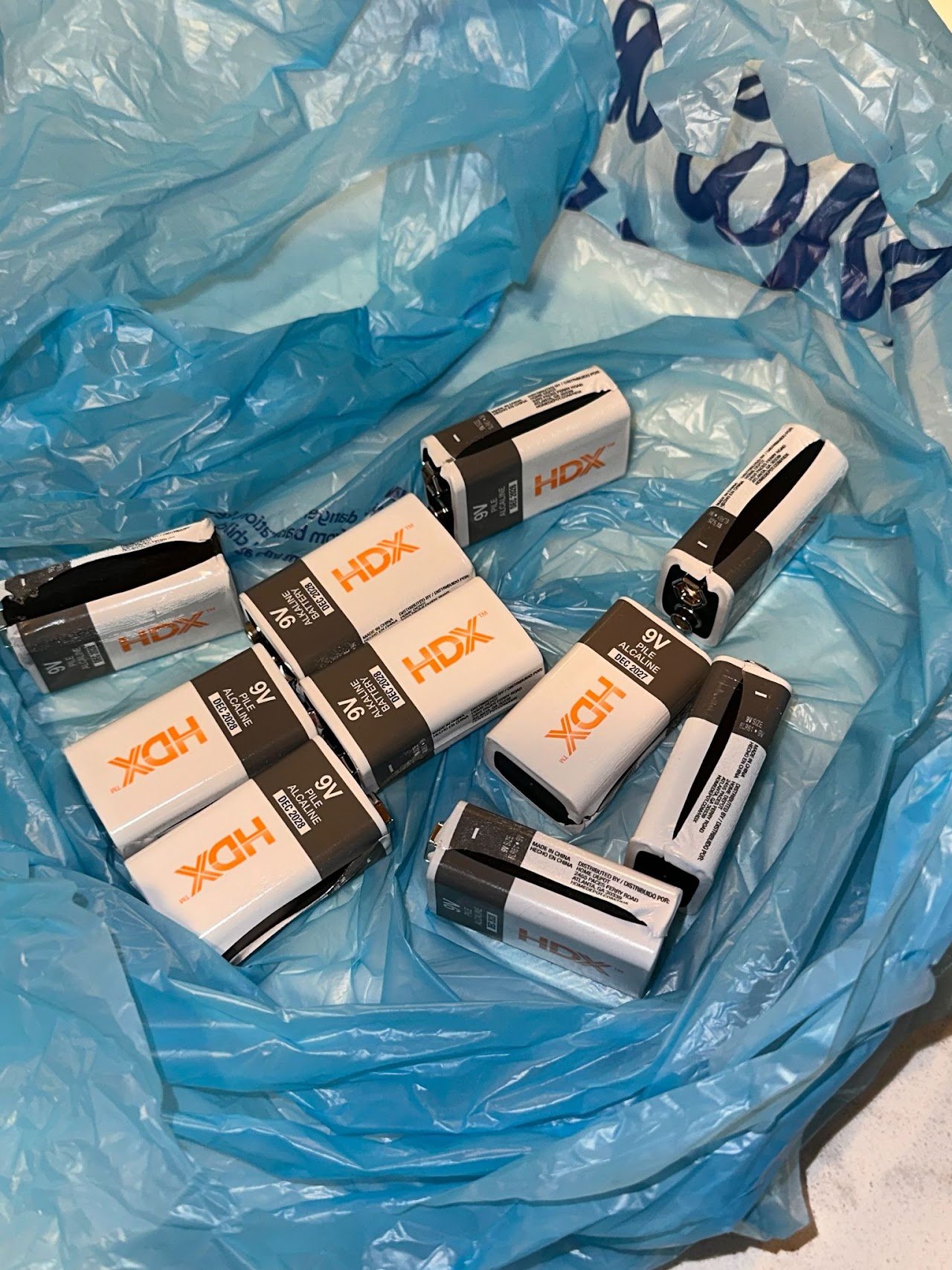 My exploded batteries